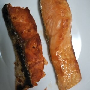 鮭のガーリックバターソテー